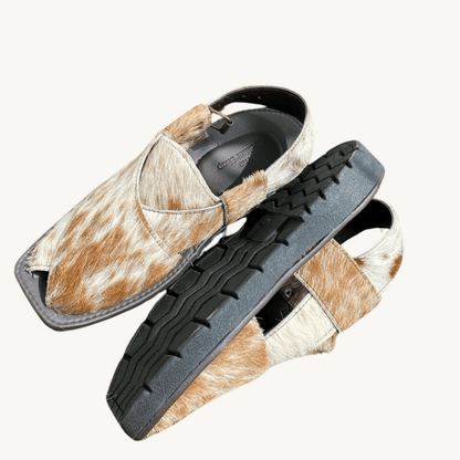 Charsadda Peshawari Chappal | Handmade Hair-On Cowhide