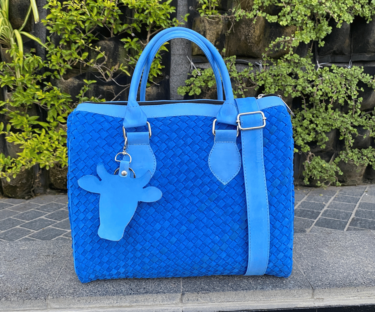 Handwoven Sheep Leather Ladies Handbag