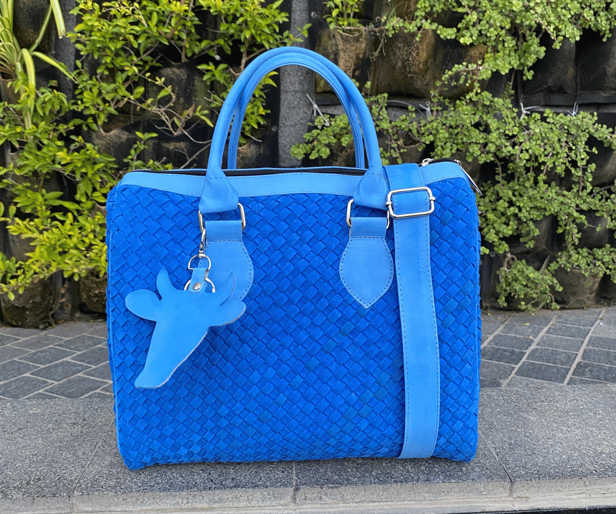 Handwoven Sheep Leather Ladies Handbag