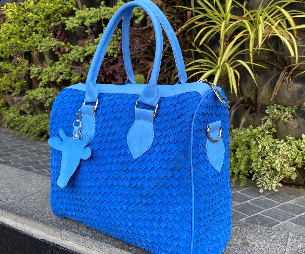 Handwoven Sheep Leather Ladies Handbag