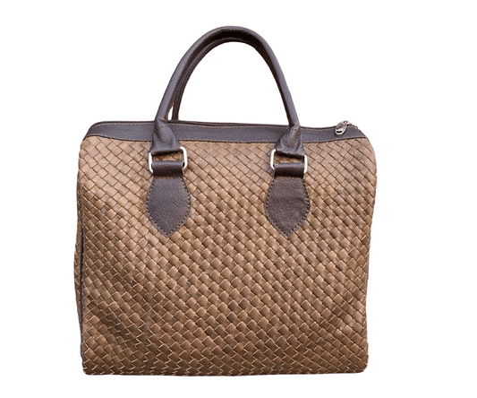 The Verona – Handwoven Cowhide Leather Tote Bag