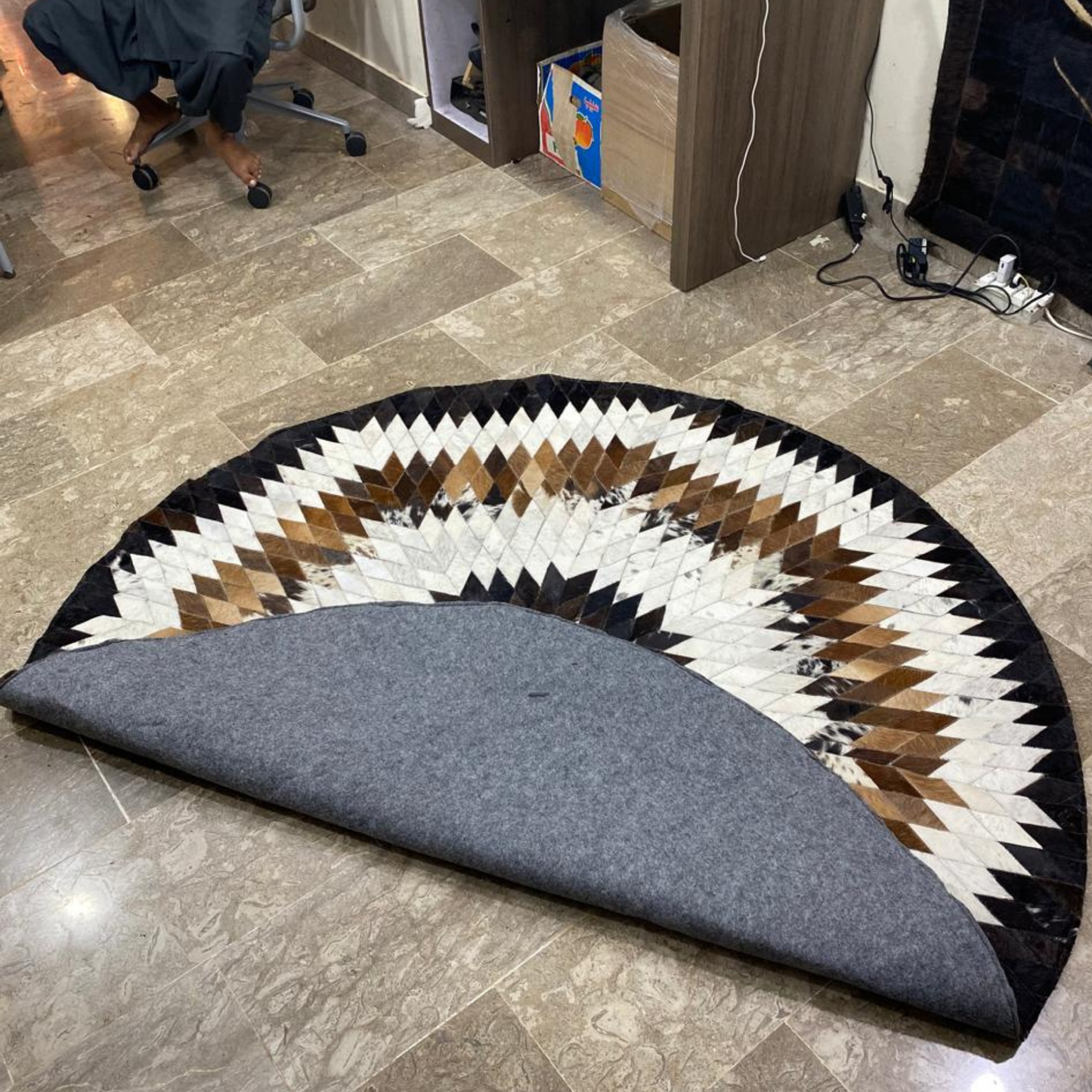 Cow Skin Patch Work Rugs