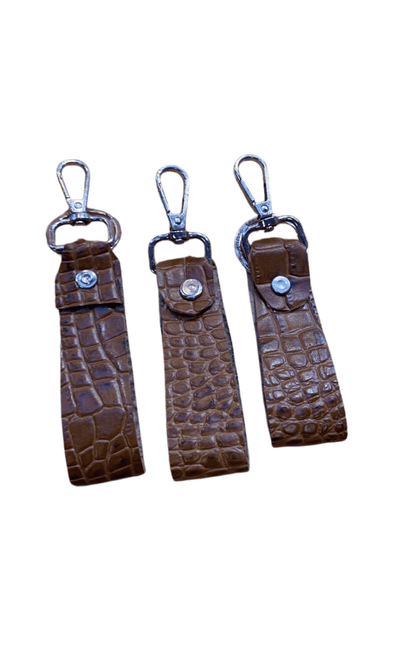 Crocado – Cow Leather Key Ring (Crocodile Pattern)