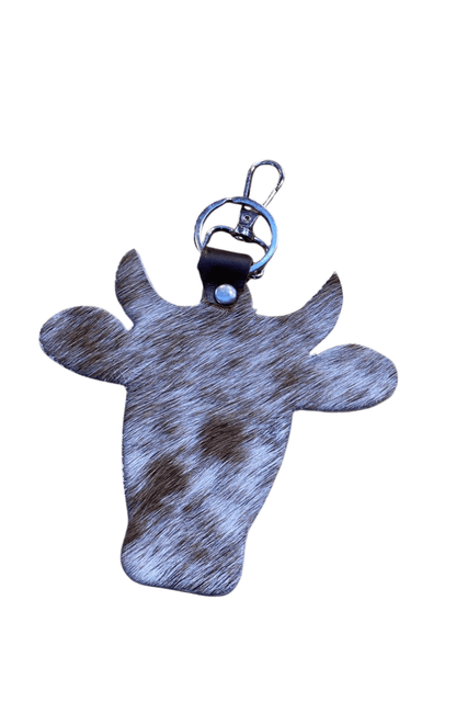 Cabello – Hair-On Cow Leather Key Chain (Cow Head Shape)