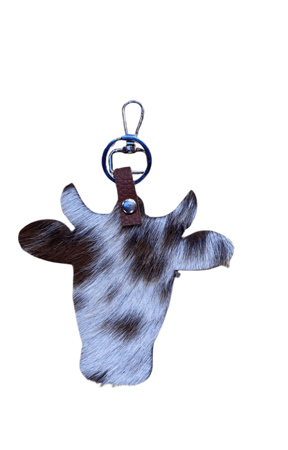 Cabello – Hair-On Cow Leather Key Chain (Cow Head Shape)