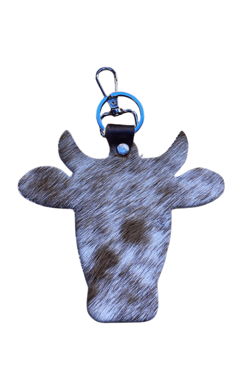 Cabello – Hair-On Cow Leather Key Chain (Cow Head Shape)