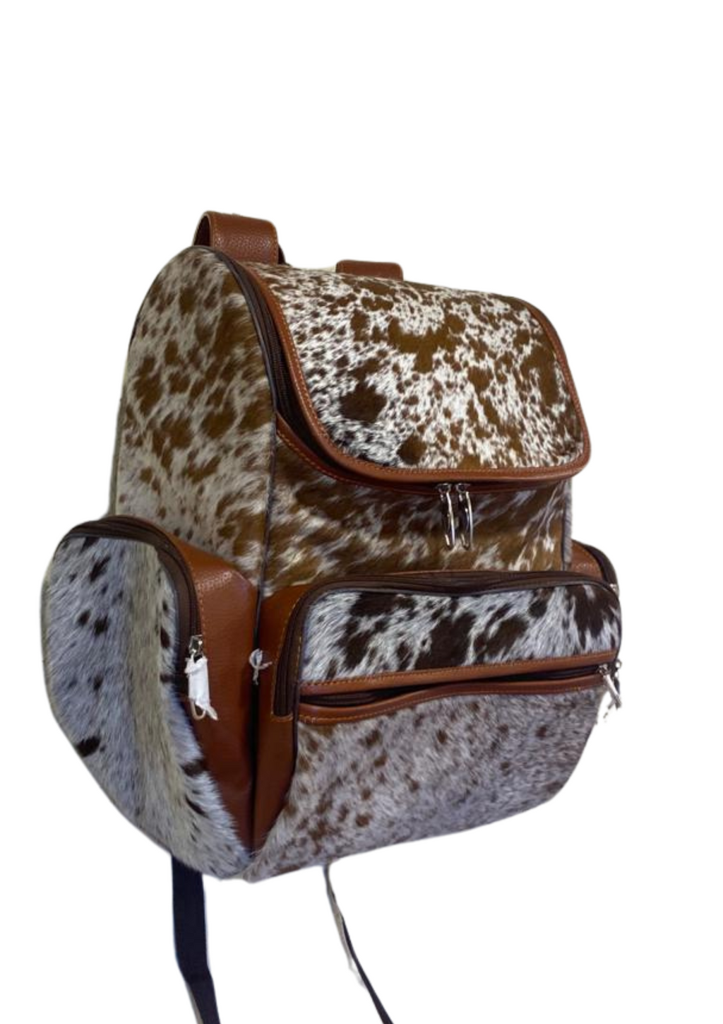 Sahara – Tan & White Cowhide Backpack