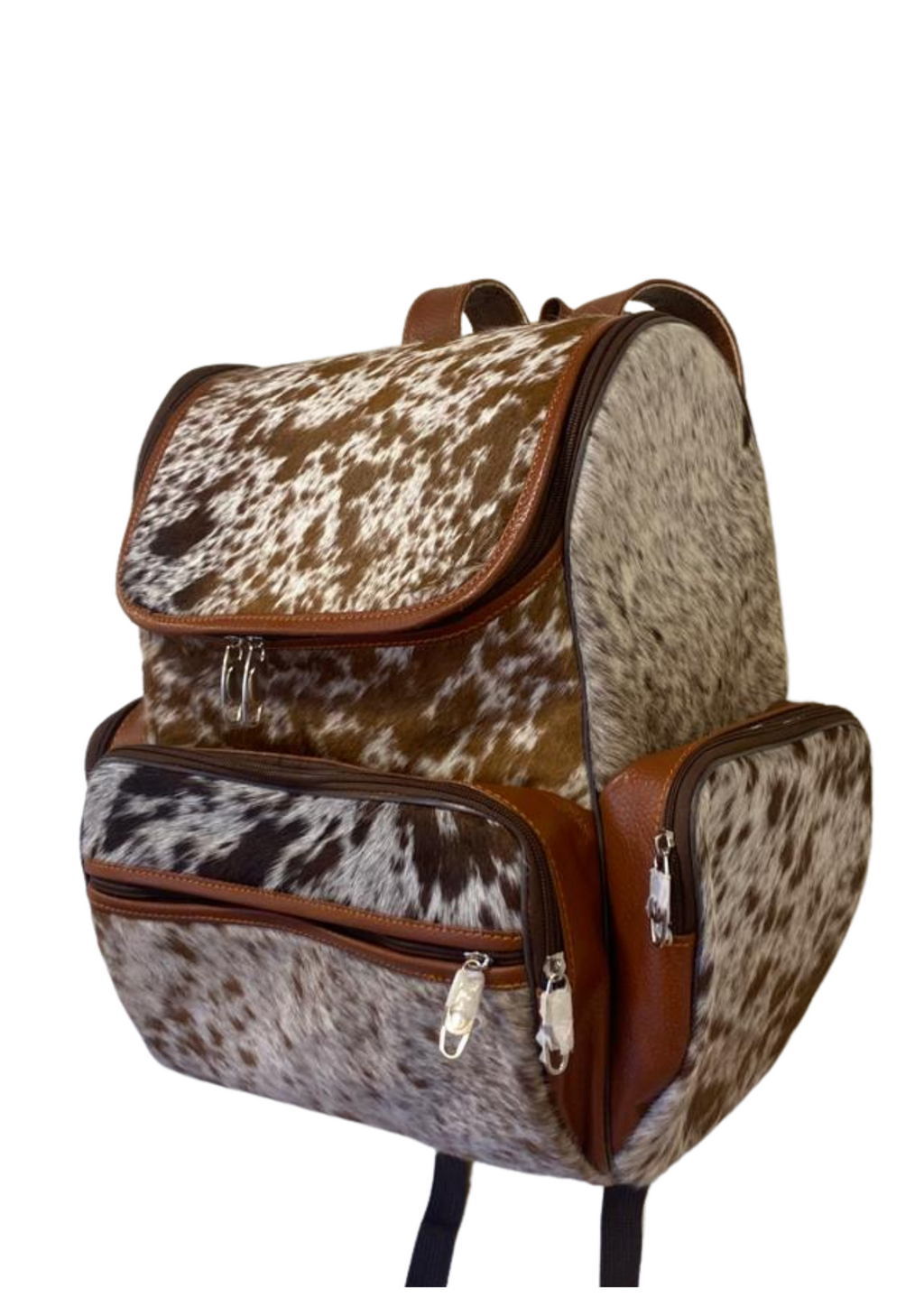 Sahara – Tan & White Cowhide Backpack
