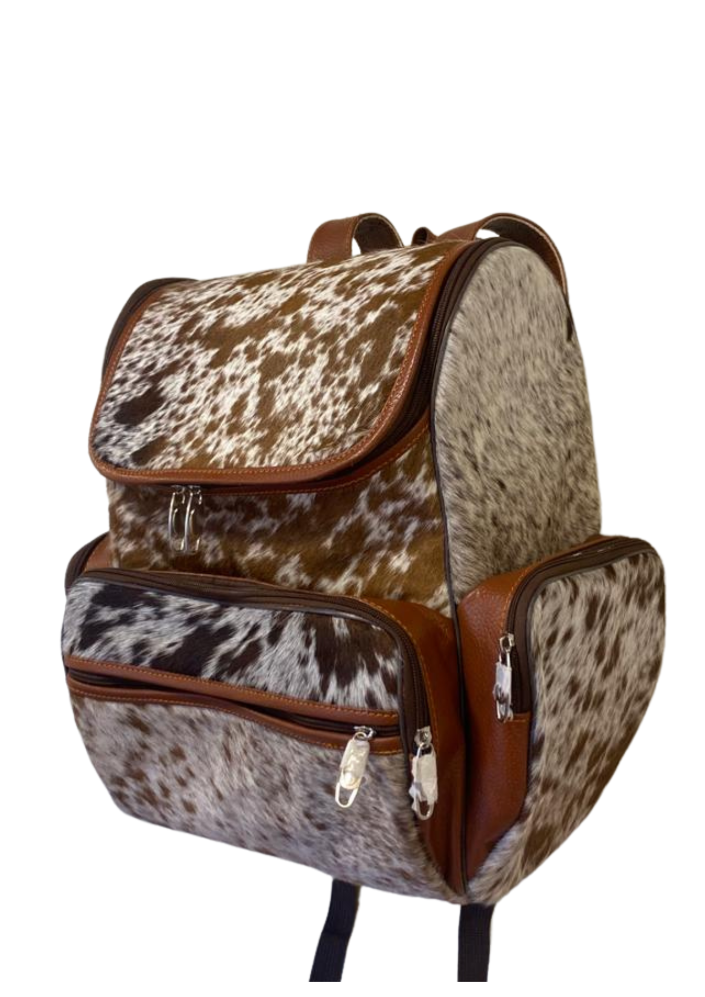 Sahara – Tan & White Cowhide Backpack