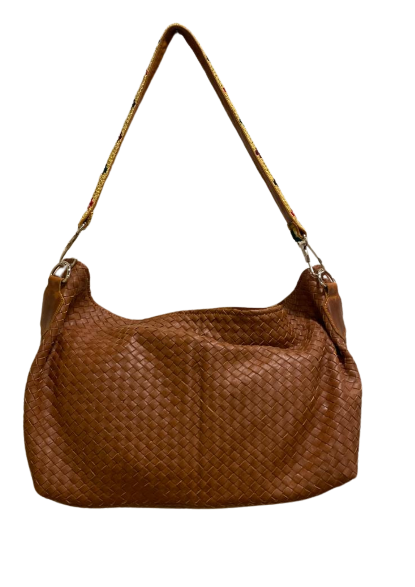 hand Woven Leather Tote ( handmade )
