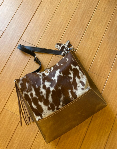 Cowhide Tote Bag Pony Skin Crossbody