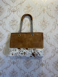 Auréole – Tan & White Cowhide Tote