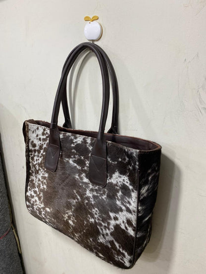 Brume – Brown & White Cowhide Tote