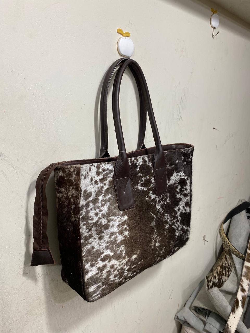 Brume – Brown & White Cowhide Tote