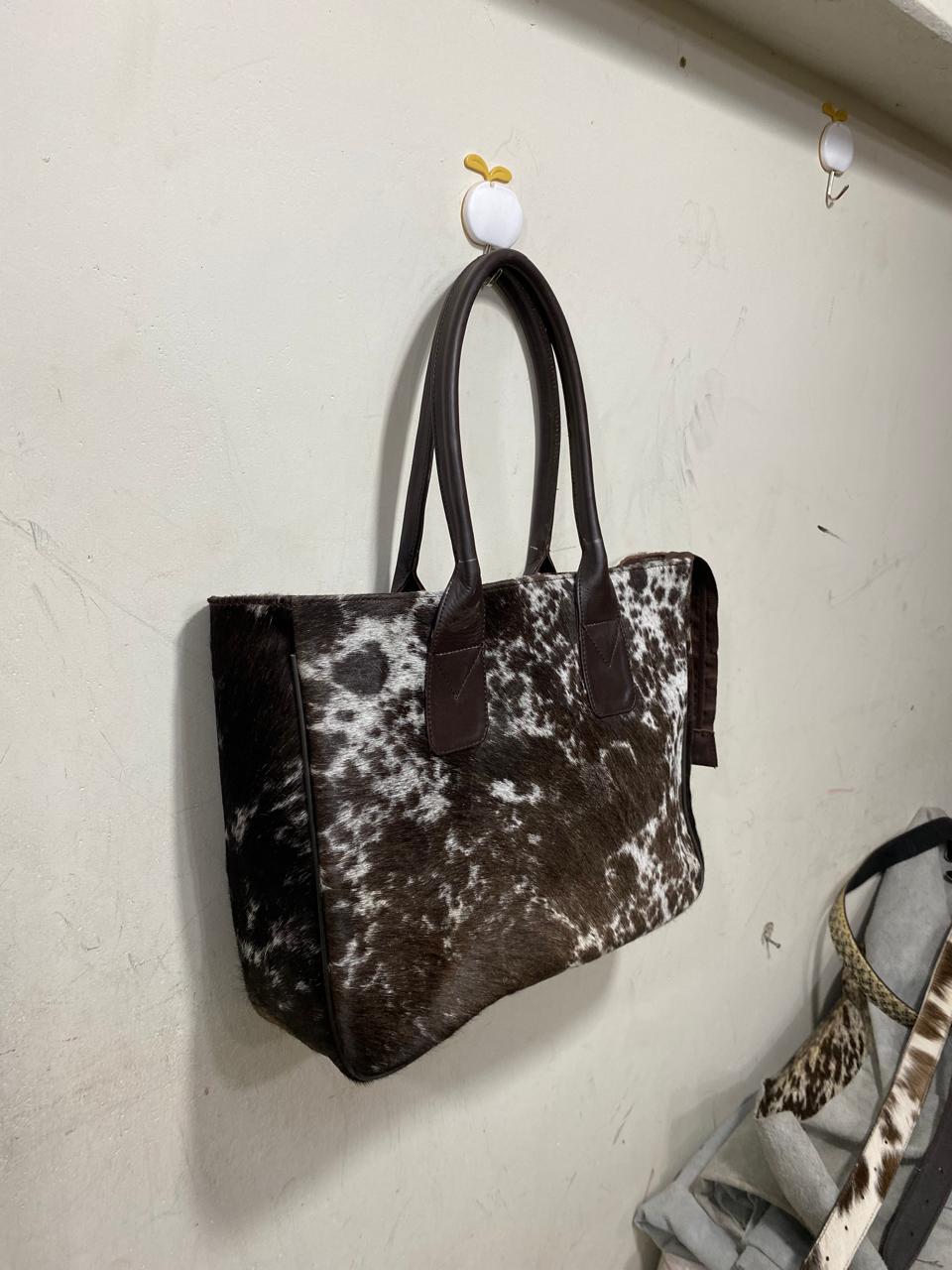 Brume – Brown & White Cowhide Tote