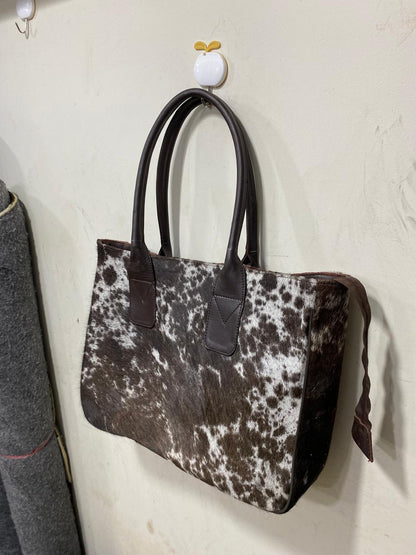 Brume – Brown & White Cowhide Tote