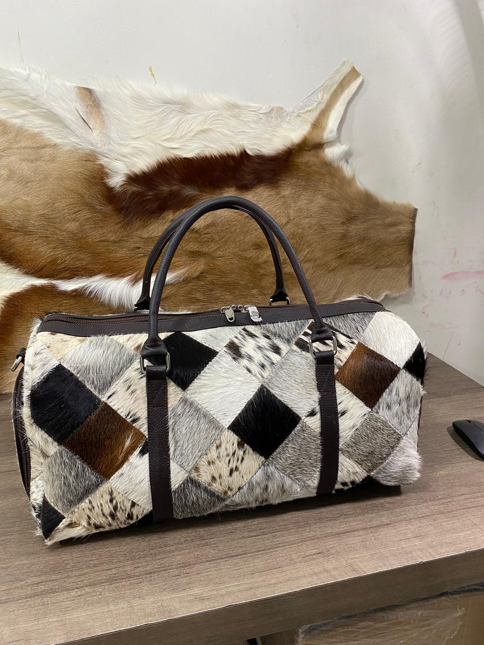 Mosaïque – Cowhide Patchwork Duffel Bag