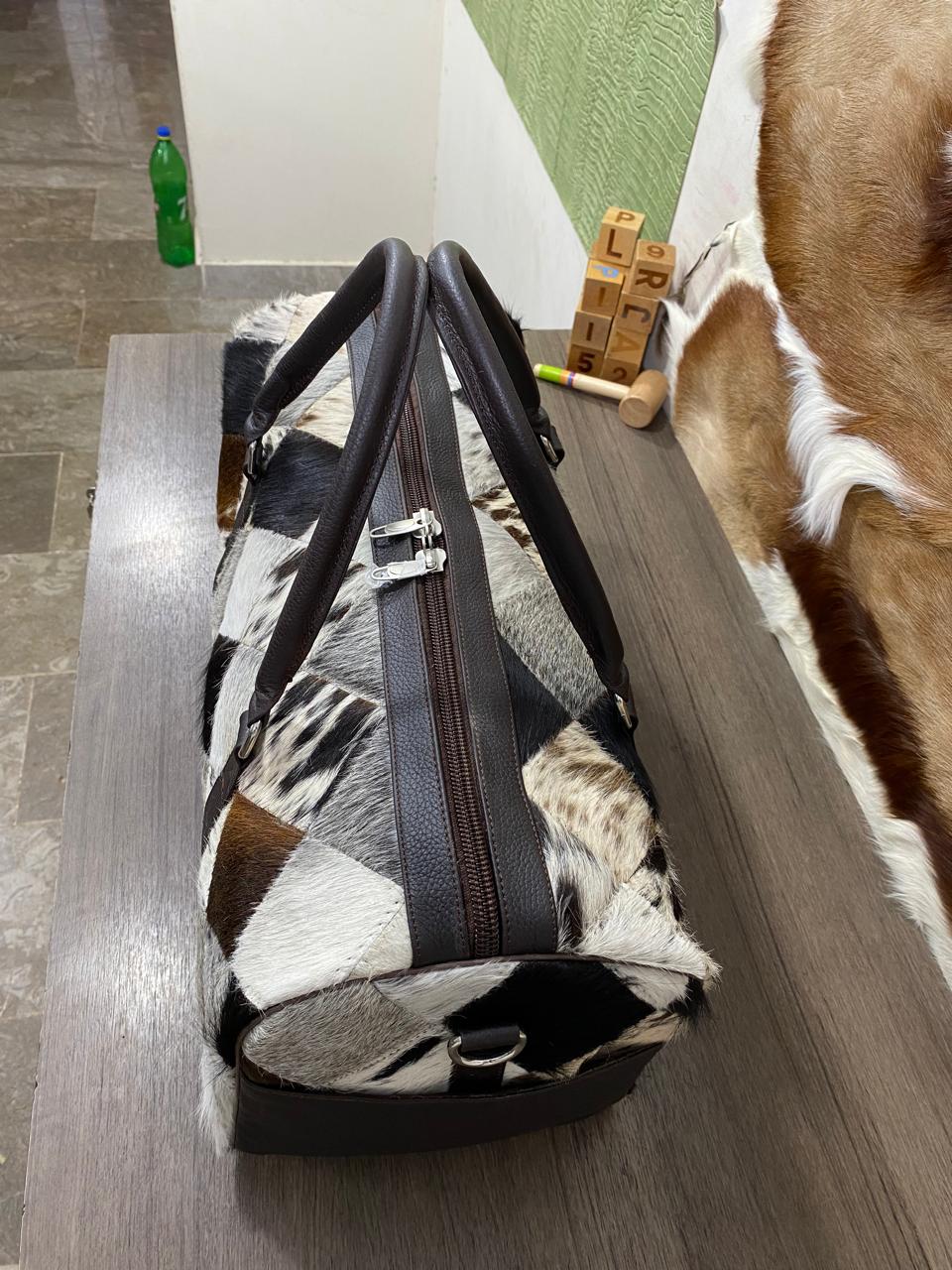 Mosaïque – Cowhide Patchwork Duffel Bag