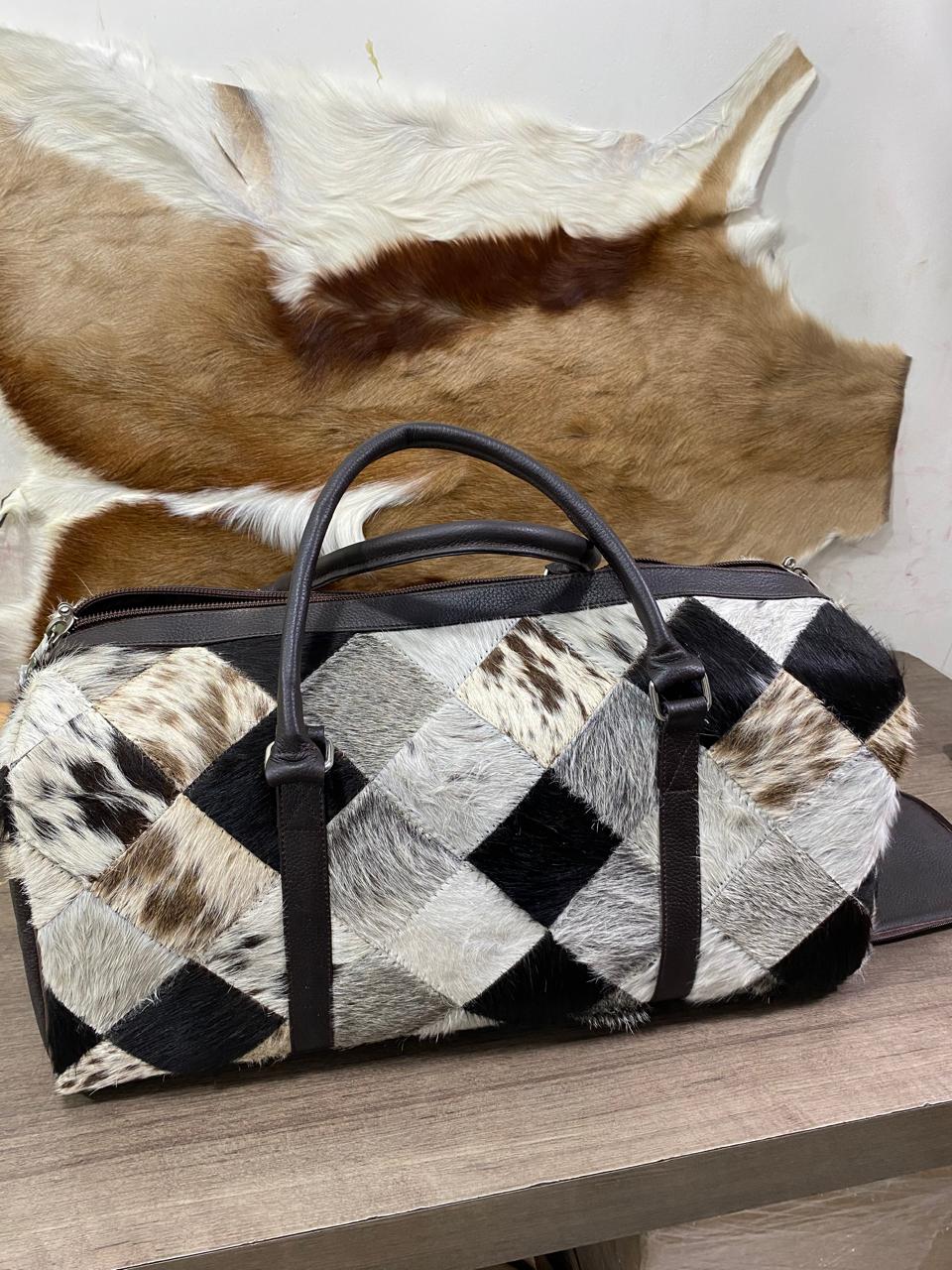Mosaïque – Cowhide Patchwork Duffel Bag