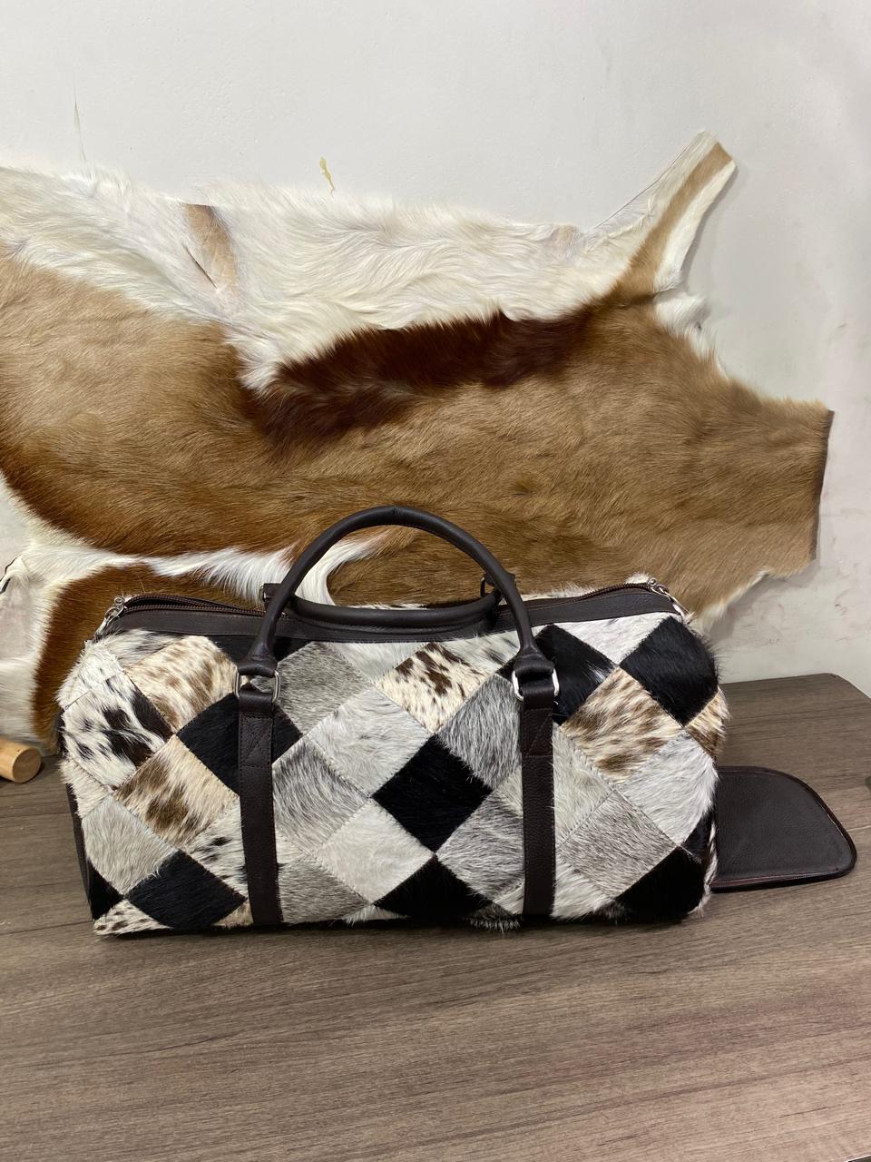 Mosaïque – Cowhide Patchwork Duffel Bag