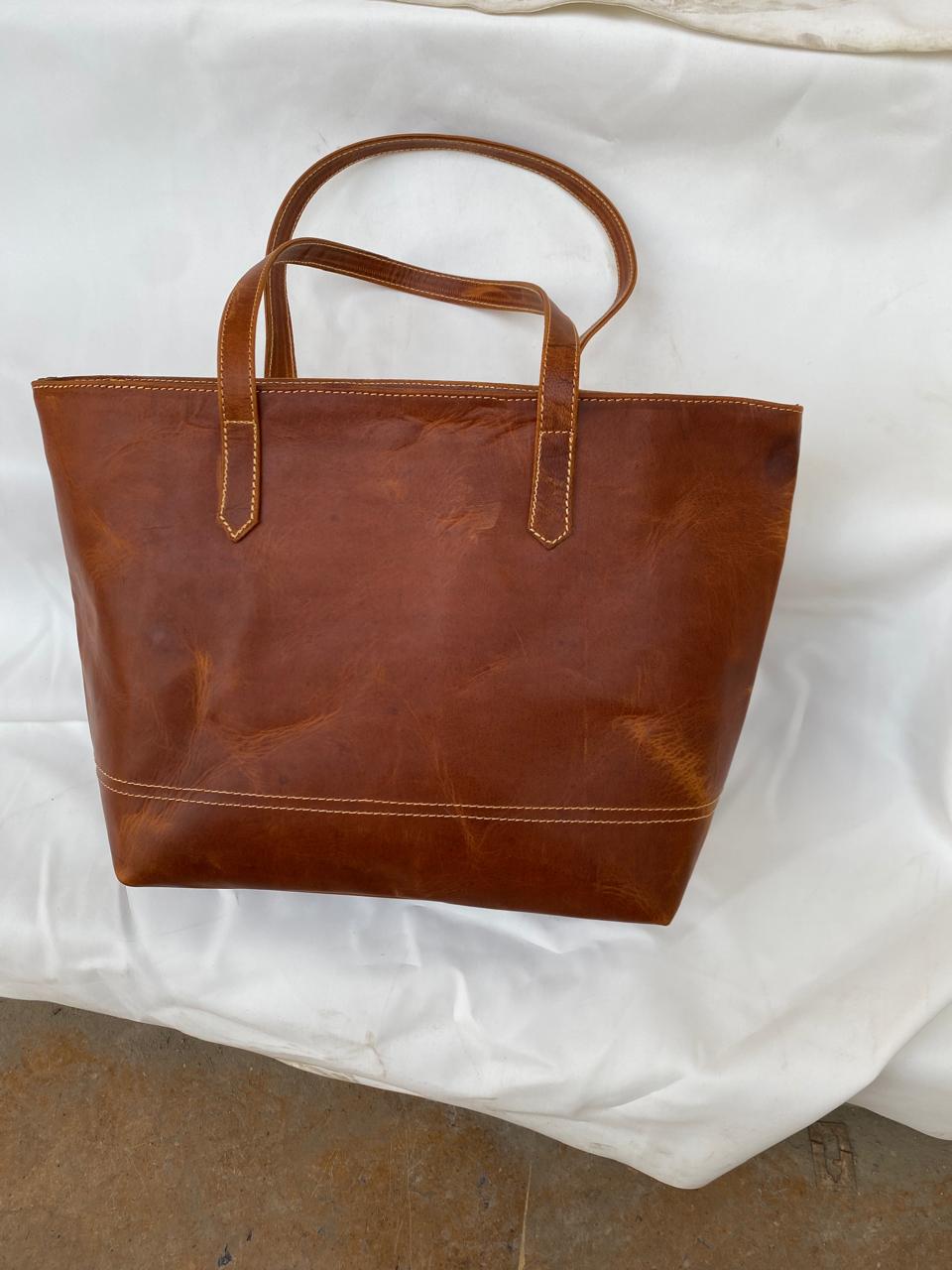 Leather Tote Bag Crazy Horse