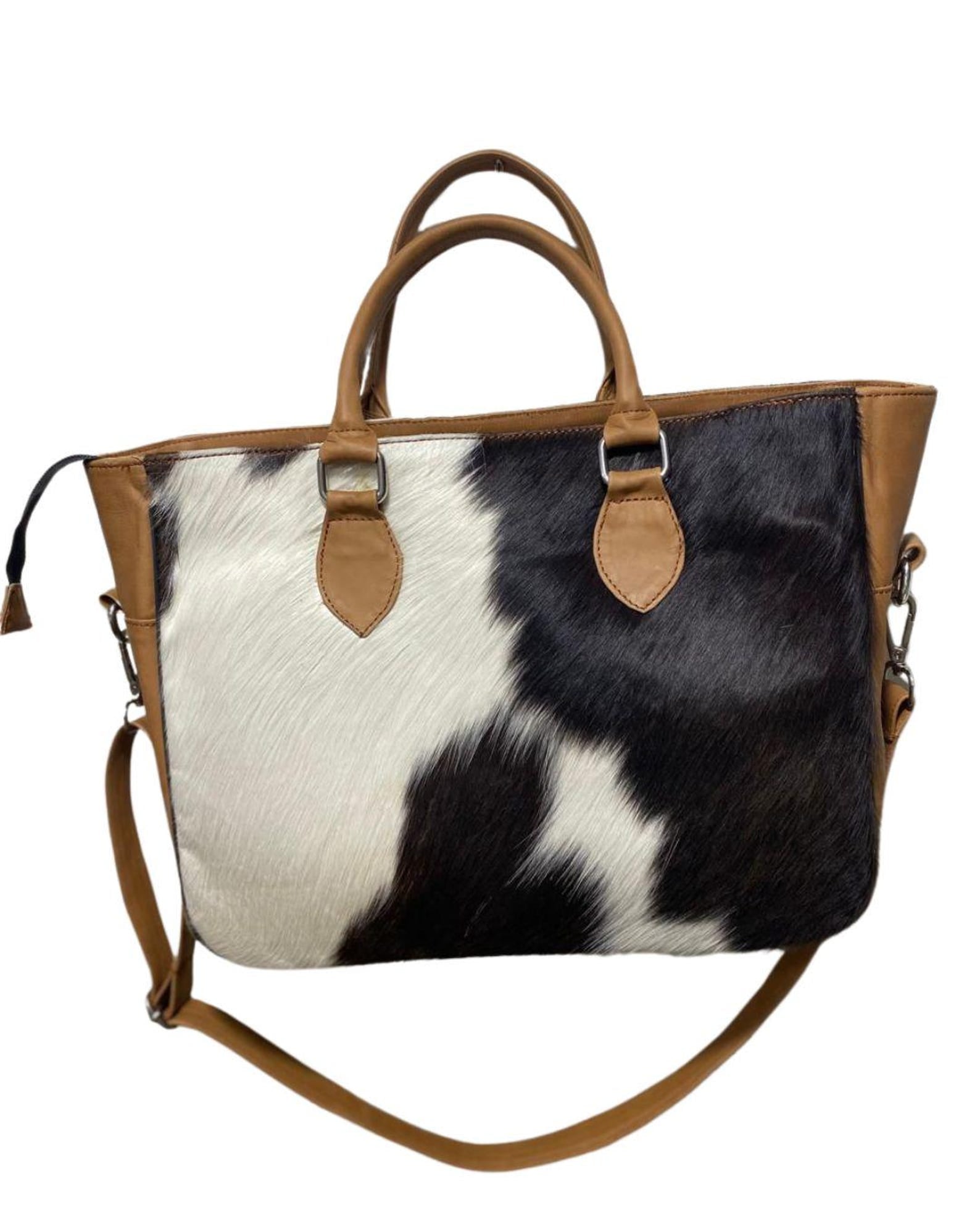 Cowhide Tote Leather Handbag – Pony Hair