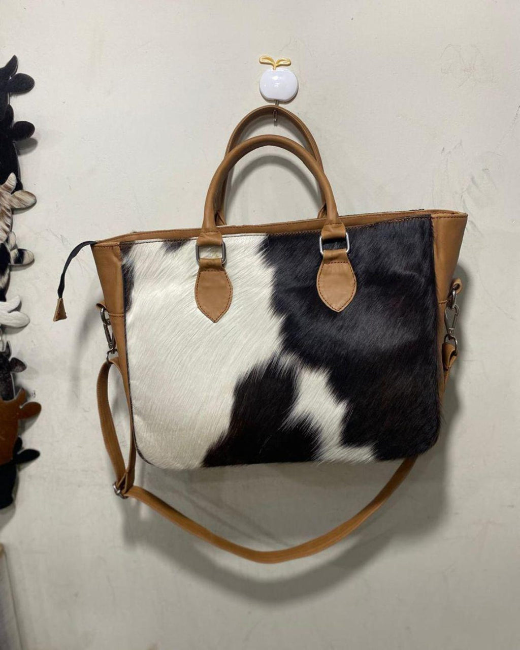 Cowhide Tote Leather Handbag – Pony Hair