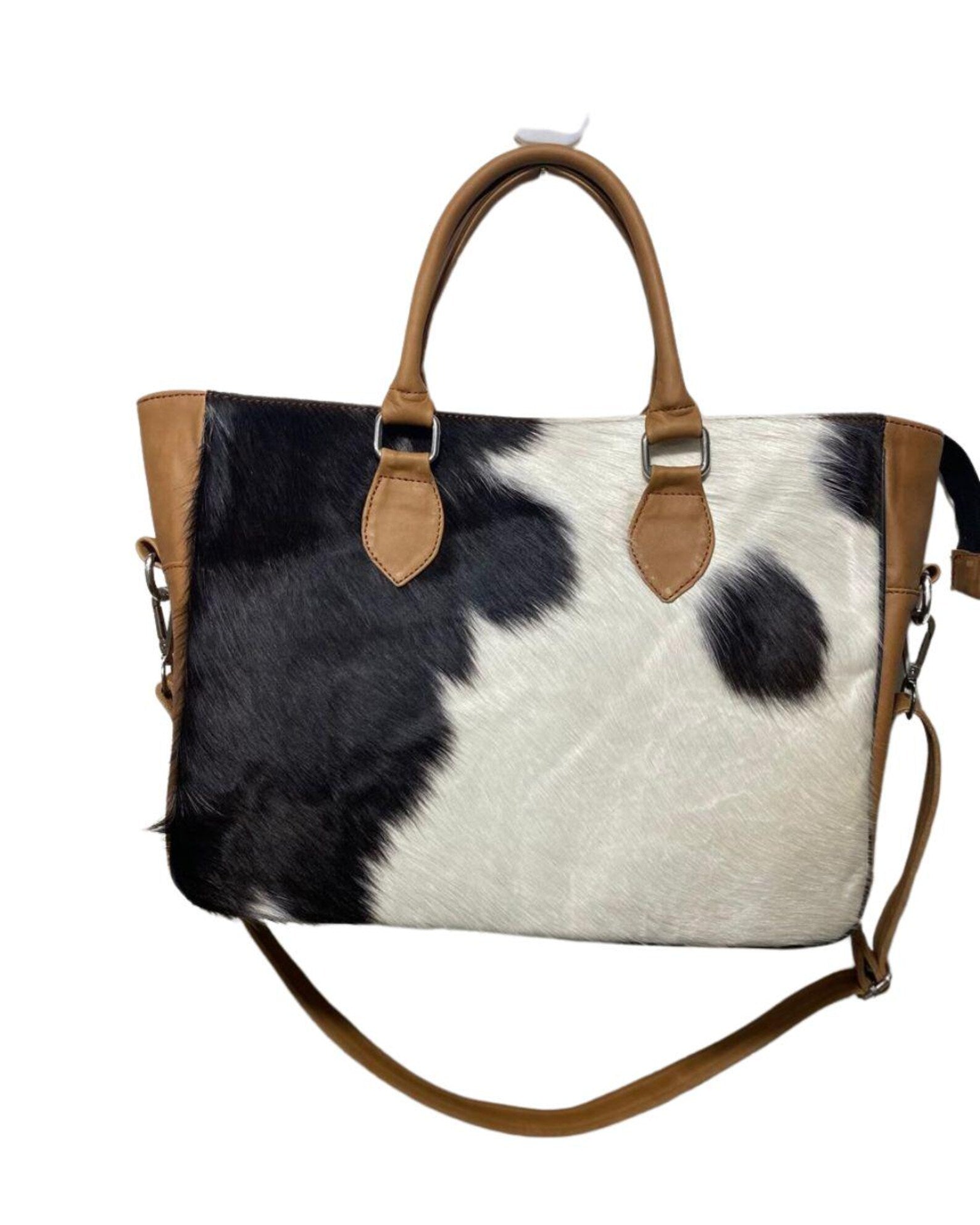 Cowhide Tote Leather Handbag – Pony Hair