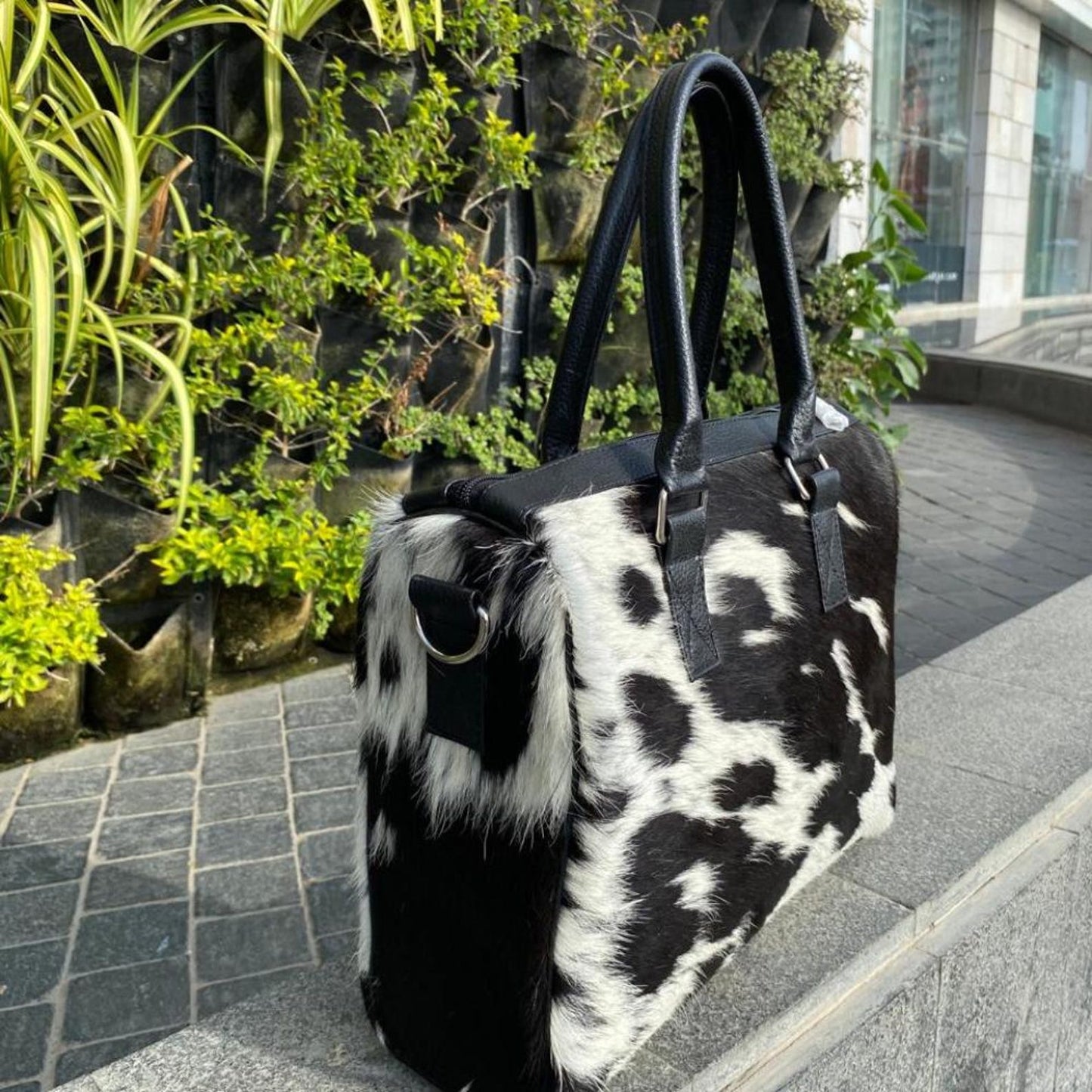 Handmade Cowhide Tote Bag | Hair-On Hide Purse
