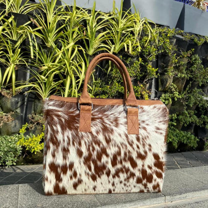 Cowhide Tote Bag | Hair-on Leather Shoulder Purse