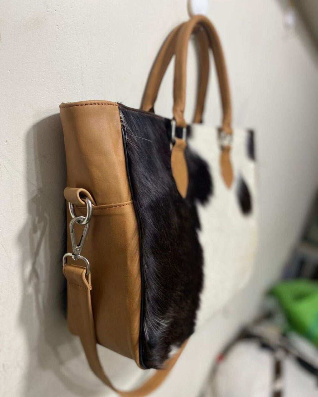 Cowhide Tote Leather Handbag – Pony Hair
