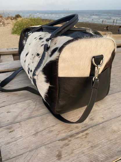 Cowhide Leather Duffel Bag – Pony Hair