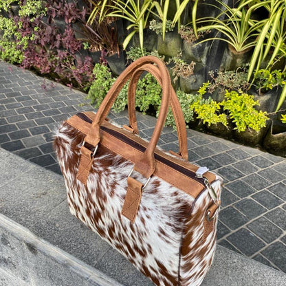 Cowhide Tote Bag | Hair-on Leather Shoulder Purse