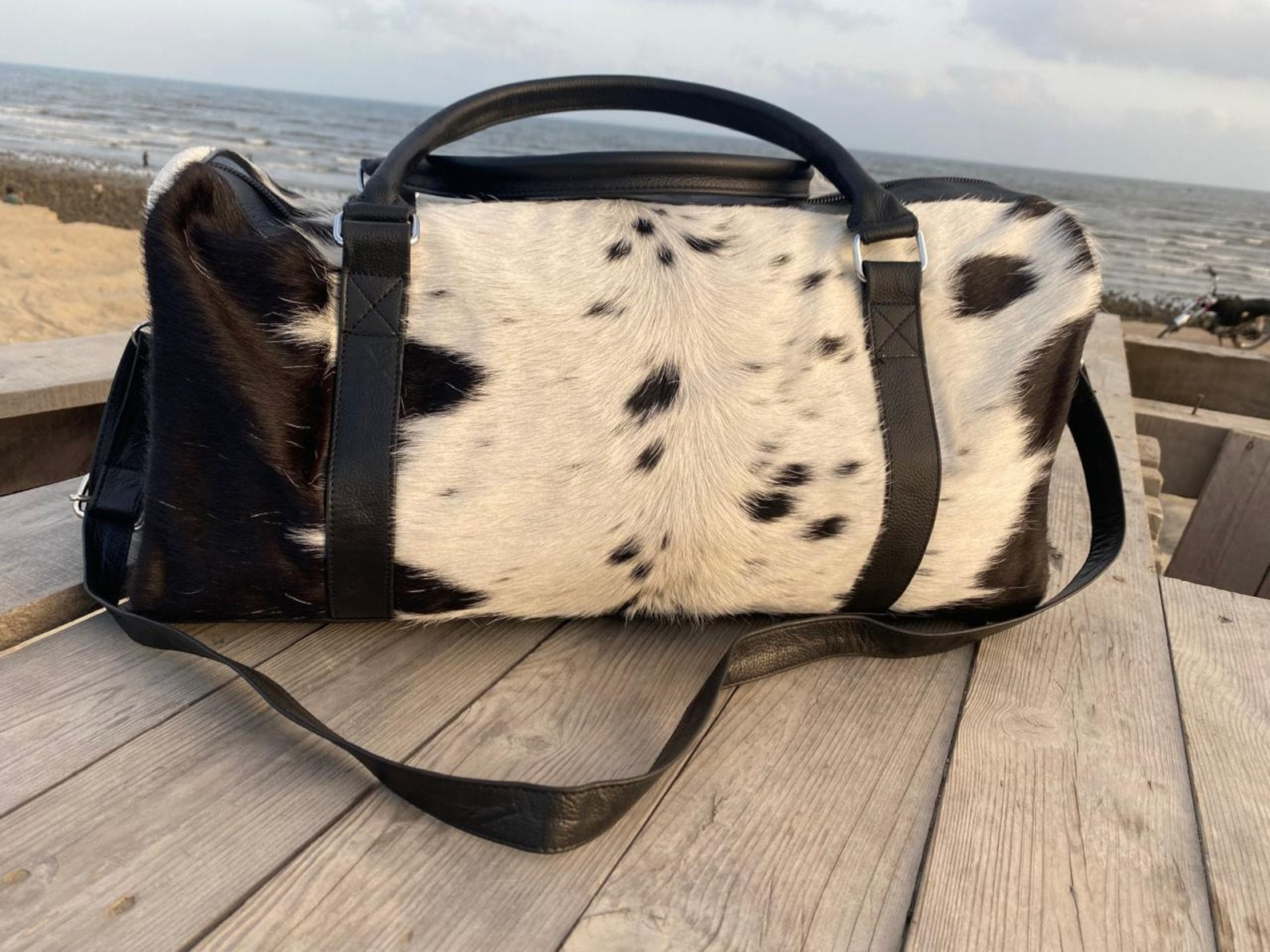 Cowhide Leather Duffel Bag – Pony Hair